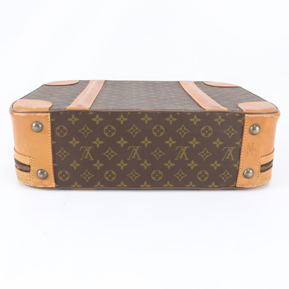 Louis Vuitton Monogram Stratos 50 Leather Trunk Hard Case Boston Bag — view 5