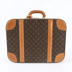 Louis Vuitton Monogram Stratos 50 Leather Trunk Hard Case Boston Bag — view 3