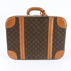 Louis Vuitton Monogram Stratos 50 Leather Trunk Hard Case Boston Bag