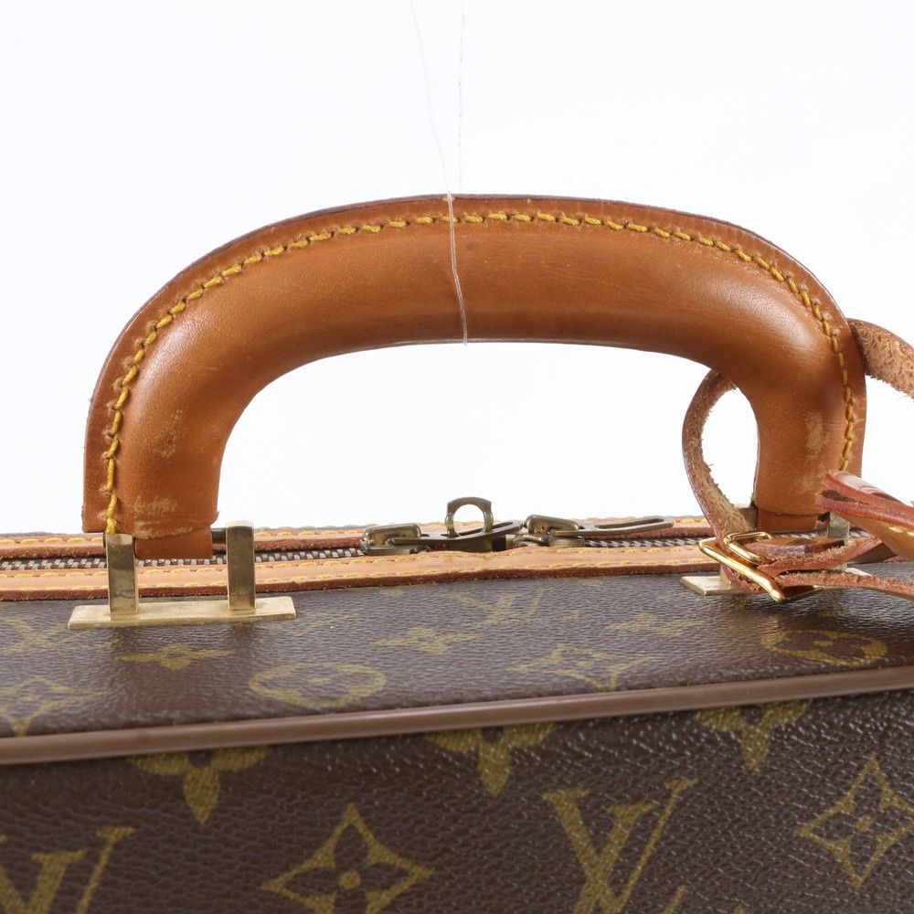 Louis Vuitton Monogram Stratos 50 Leather Trunk Hard Case Boston Bag — view 2