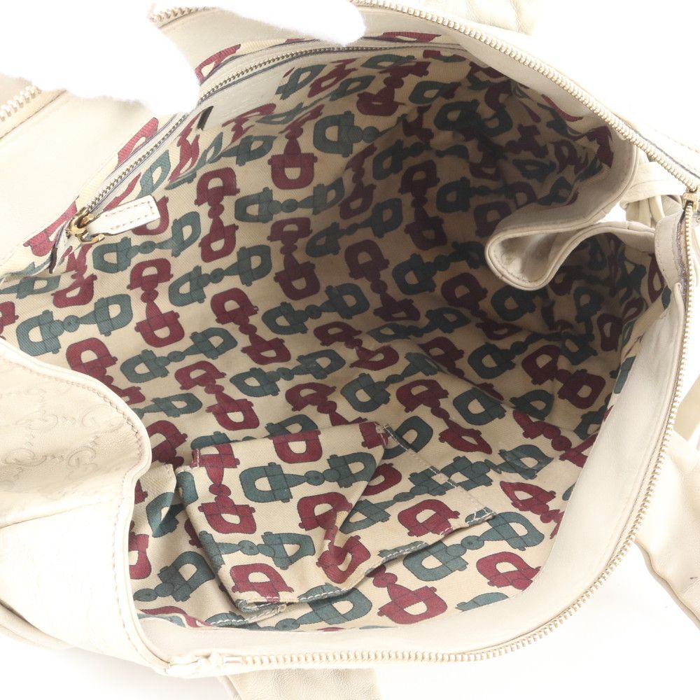 Gucci Guccissima Hysteria Logo Plate Leather Handbag Tote — view 7