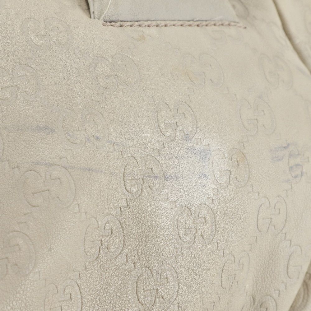 Gucci Guccissima Hysteria Logo Plate Leather Handbag Tote — view 8