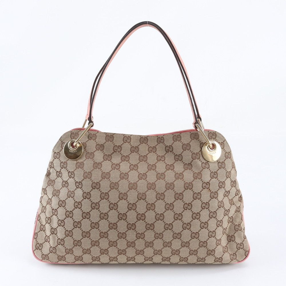 Gucci GG Canvas Leather Tote Shoulder Hand — view 3