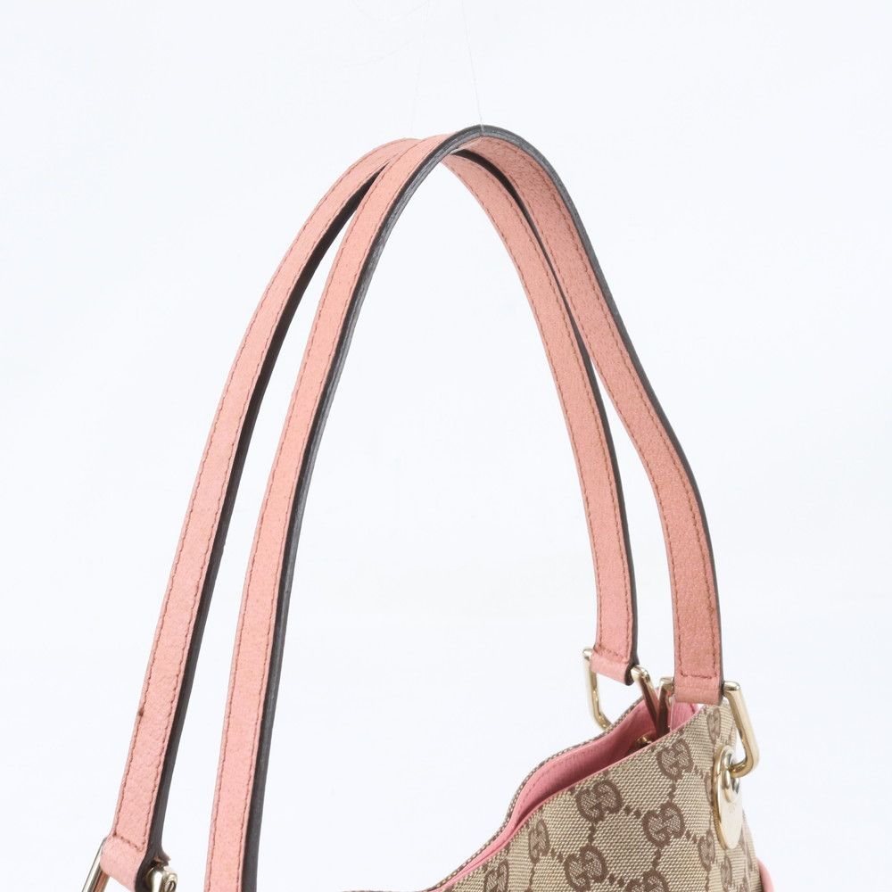 Gucci GG Canvas Leather Tote Shoulder Hand — view 2