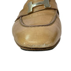 Hermes Loafers 34.5 Beige Silver Leather — view 7