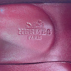 Hermes Loafers 34.5 Beige Silver Leather — view 5