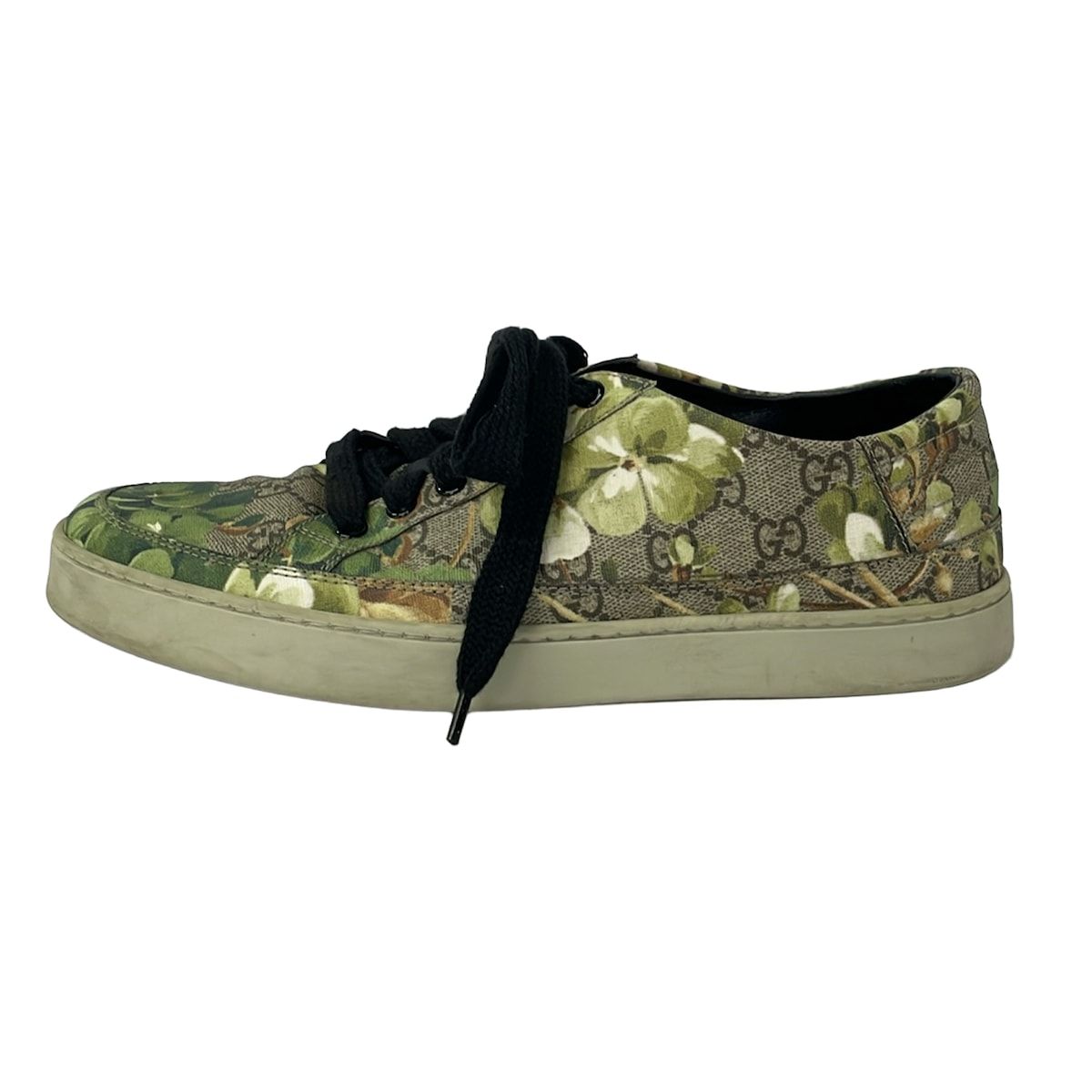 Gucci Sneakers 8.5 Beige Black Multi GG Blue Muss Leather
