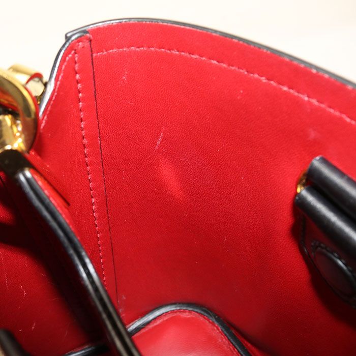 Prada Saffiano Leather Small Bag 2-Way Pannier Handbag Calf — view 4