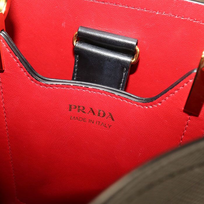 Prada Saffiano Leather Small Bag 2-Way Pannier Handbag Calf — view 5