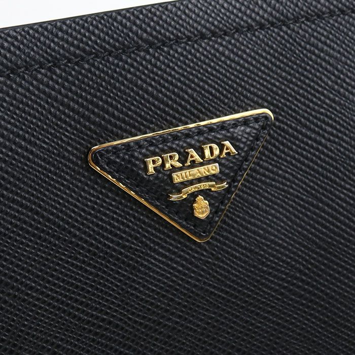 Prada Saffiano Leather Small Bag 2-Way Pannier Handbag Calf — view 6