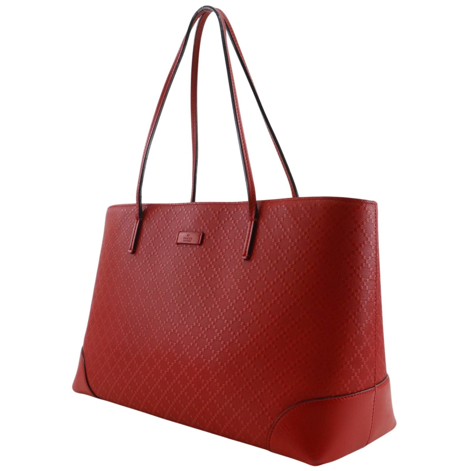 Gucci Diamante Leather Red Tote — view 2