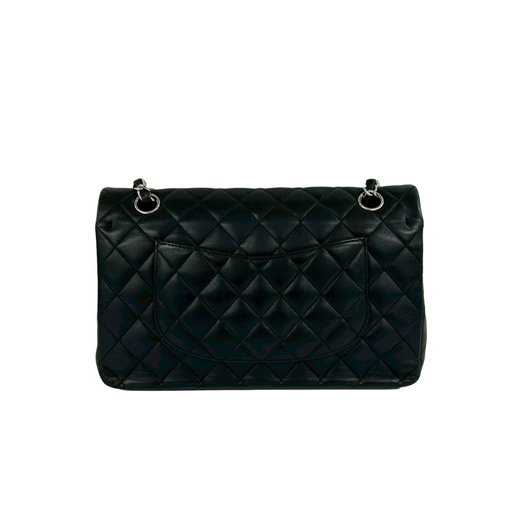 Chanel Quilted CC Logo Lambskin Shoulder Bag Pochette Black — view 3
