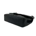 Chanel Quilted CC Logo Lambskin Shoulder Bag Pochette Black — view 8