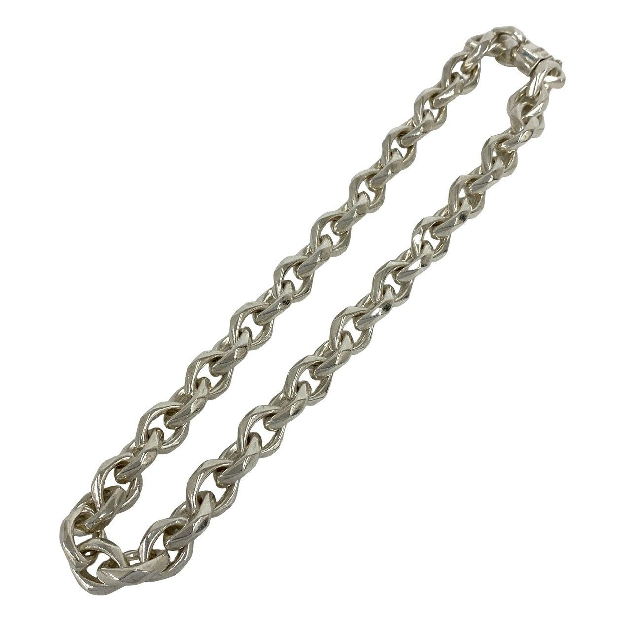 Hermes Vintage Chain Necklace 925 Sterling Silver — view 5