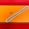 Hermes Vintage Chain Necklace 925 Sterling Silver