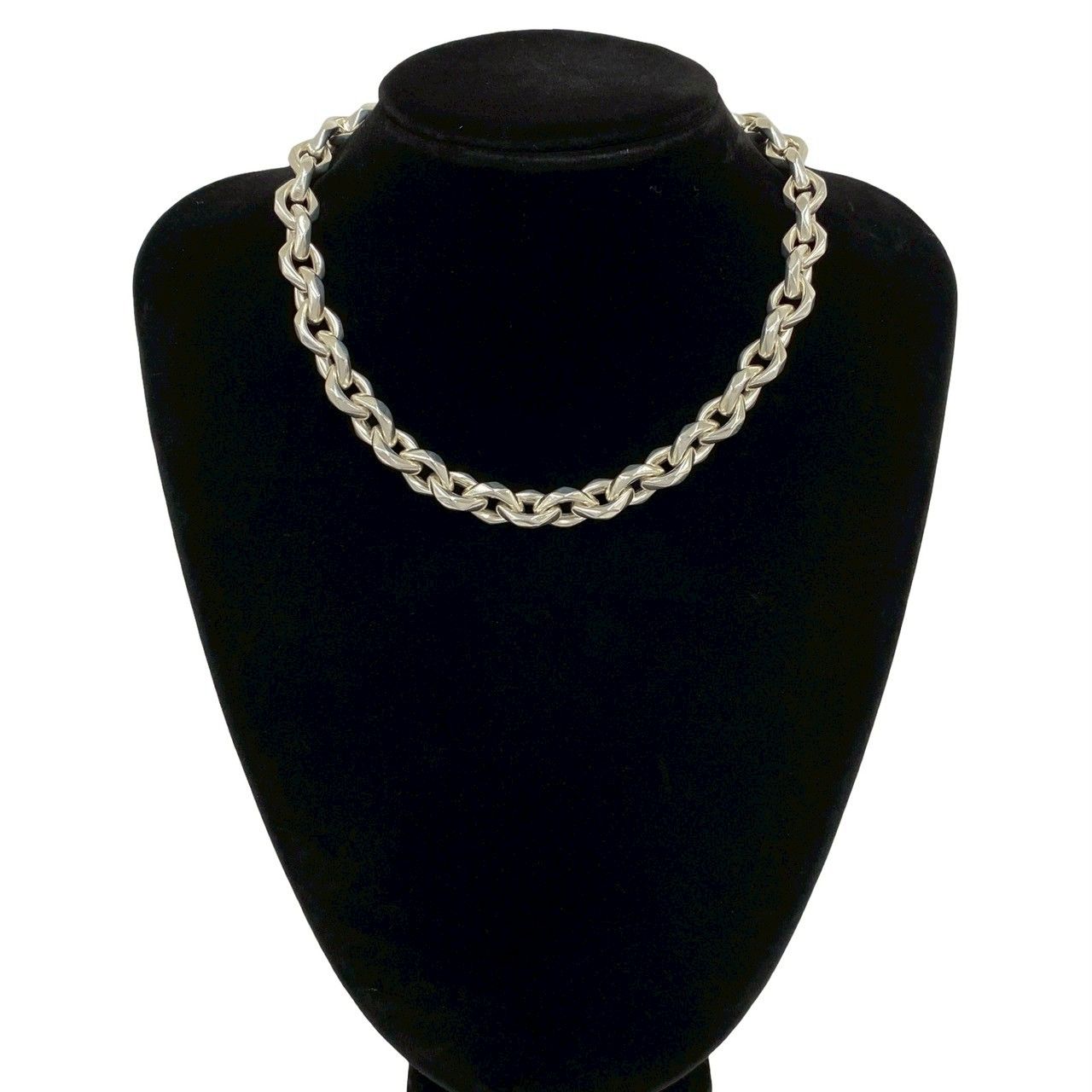 Hermes Vintage Chain Necklace 925 Sterling Silver — view 2