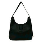 Hermes Vintage Saco Taurillon Clemence Leather Shoulder Bag Black — view 3