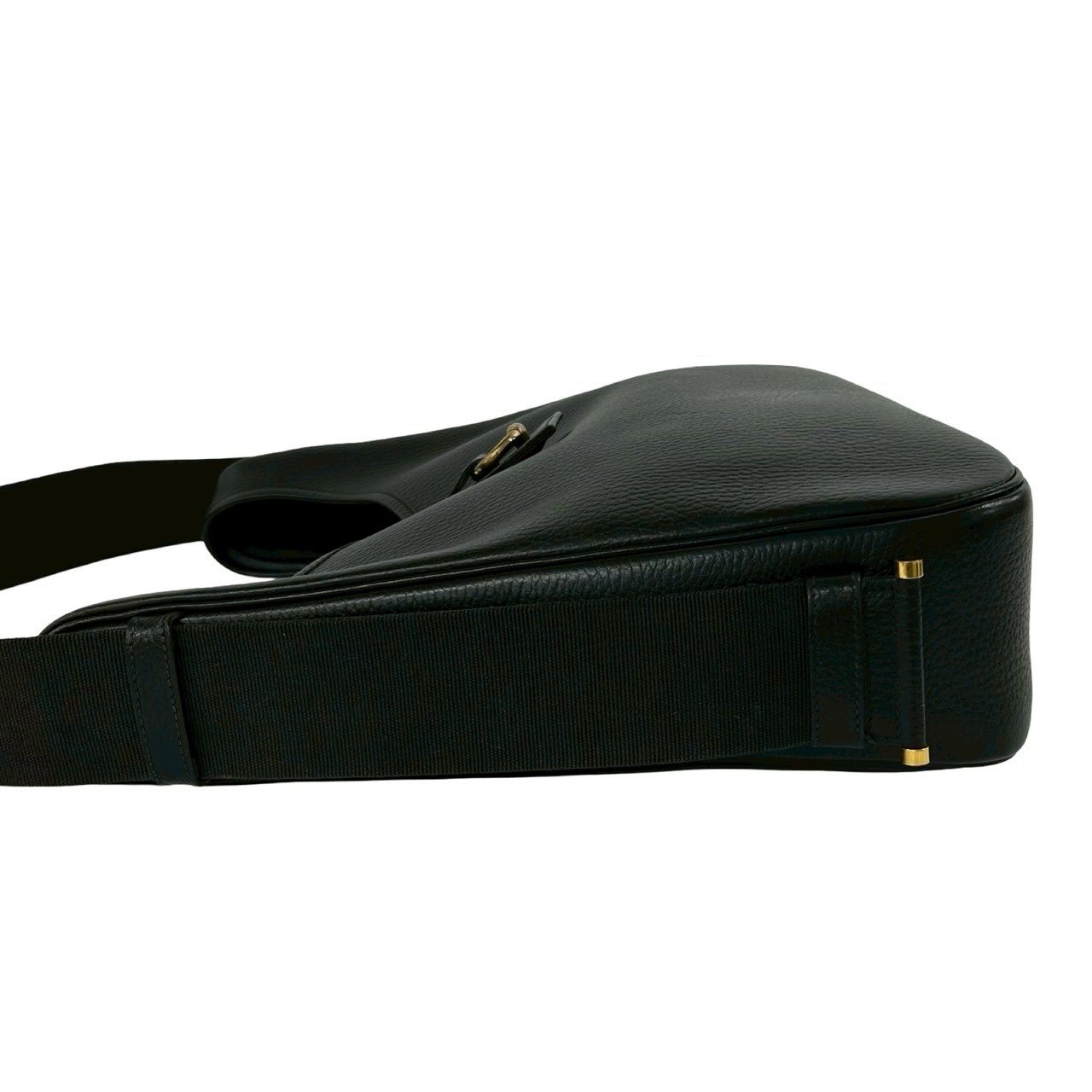 Hermes Vintage Saco Taurillon Clemence Leather Shoulder Bag Black — view 5