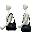 Hermes Vintage Saco Taurillon Clemence Leather Shoulder Bag Black — view 2