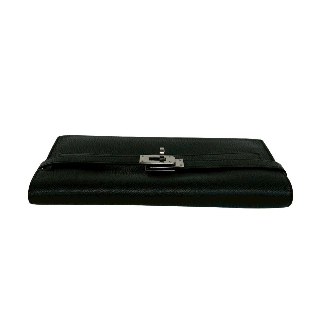 Hermes Kelly Wallet Long Veau Epsom Noir Black — view 3