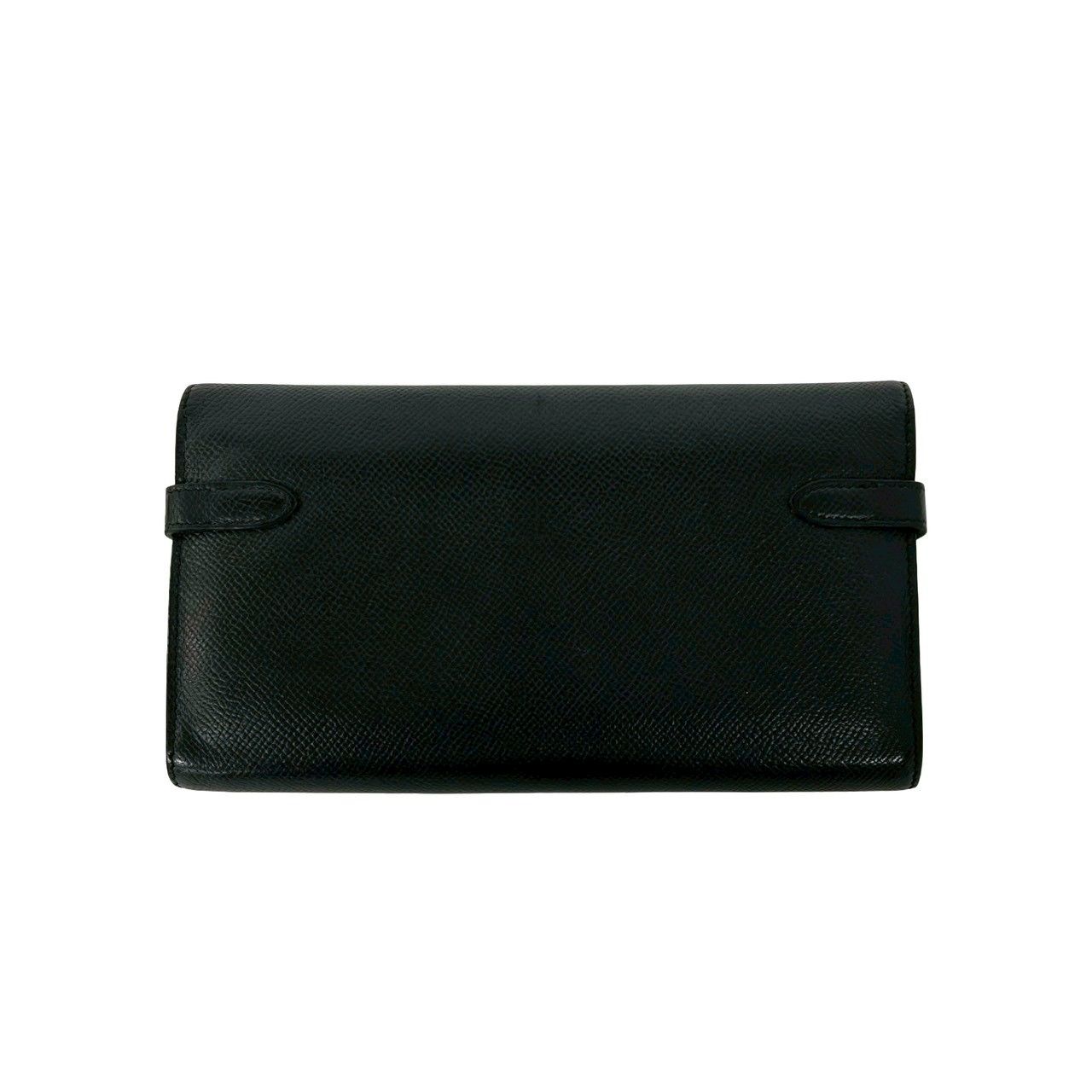 Hermes Kelly Wallet Long Veau Epsom Noir Black — view 2