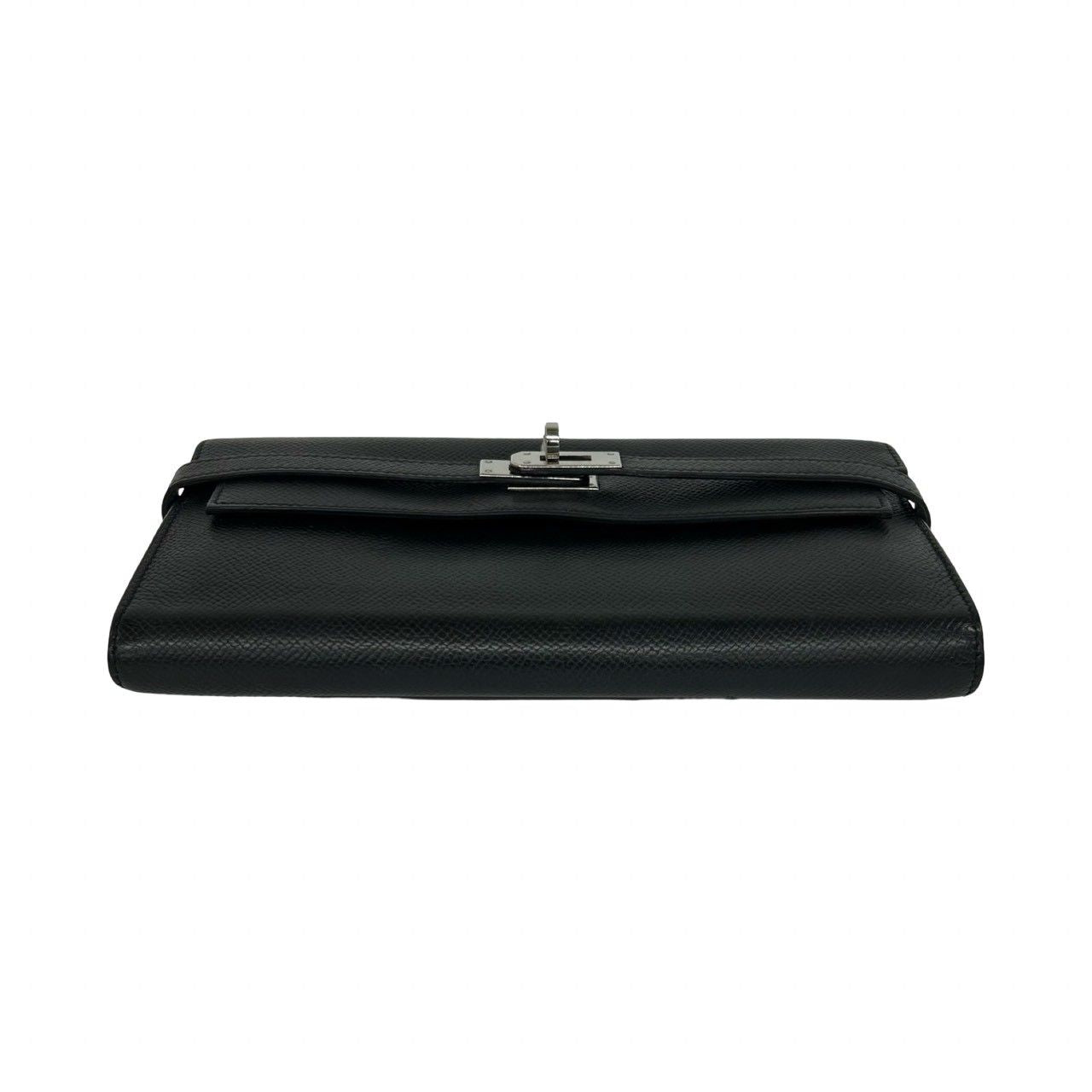 Hermes Kelly Wallet Long Veau Epsom Noir Black — view 6