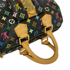Louis Vuitton Speedy 30 Monogram Multicolor Leather Gold Handbag Black — view 4