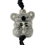 Loewe Key Holder Gray White Black Koala Leather — view 3
