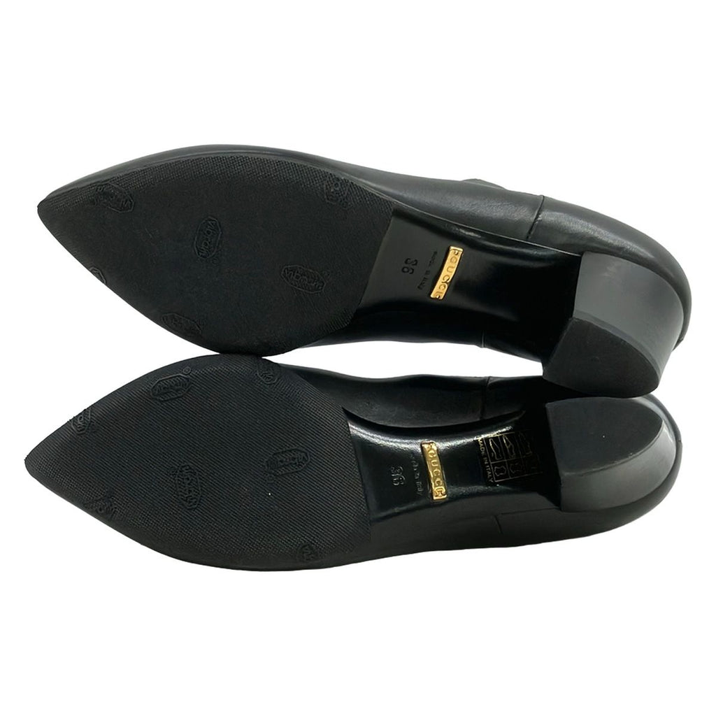 Gucci Short Boots 36 Black Side Gore Leather — view 4