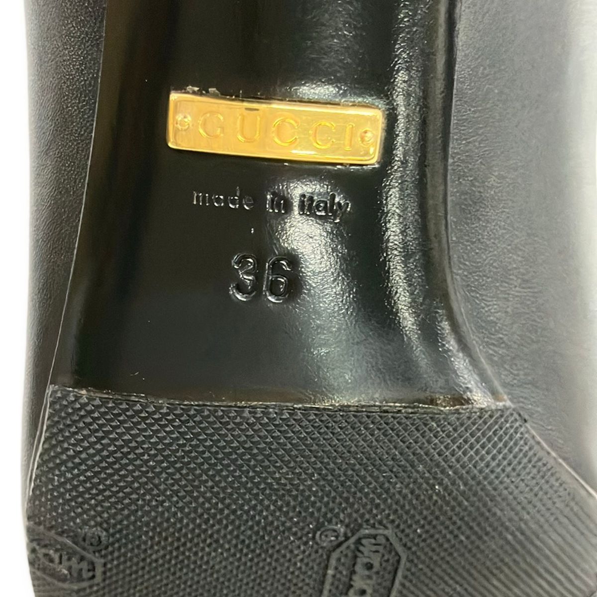 Gucci Short Boots 36 Black Side Gore Leather — view 6