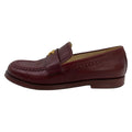 Chanel Loafers 38 C Bordeaux CC Logo Leather