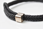 Bottega Veneta Bracelet Bangle Intrecciato Black 925 Sterling Silver — view 3