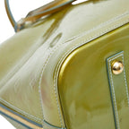 Louis Vuitton Monogram Vernis Alma GM Handbag Green Patent Leather — view 5