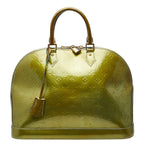 Louis Vuitton Monogram Vernis Alma GM Handbag Green Patent Leather