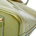 Louis Vuitton Monogram Vernis Alma GM Handbag Green Patent Leather — view 6