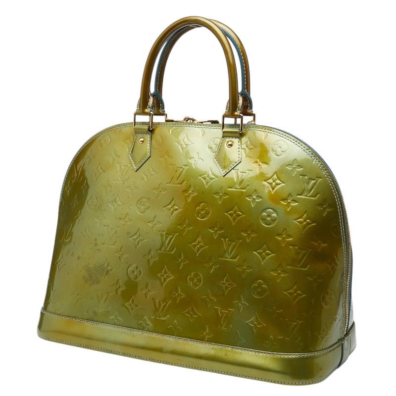Louis Vuitton Monogram Vernis Alma GM Handbag Green Patent Leather — view 2