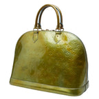 Louis Vuitton Monogram Vernis Alma GM Handbag Green Patent Leather — view 2