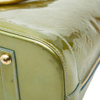 Louis Vuitton Monogram Vernis Alma GM Handbag Green Patent Leather — view 8