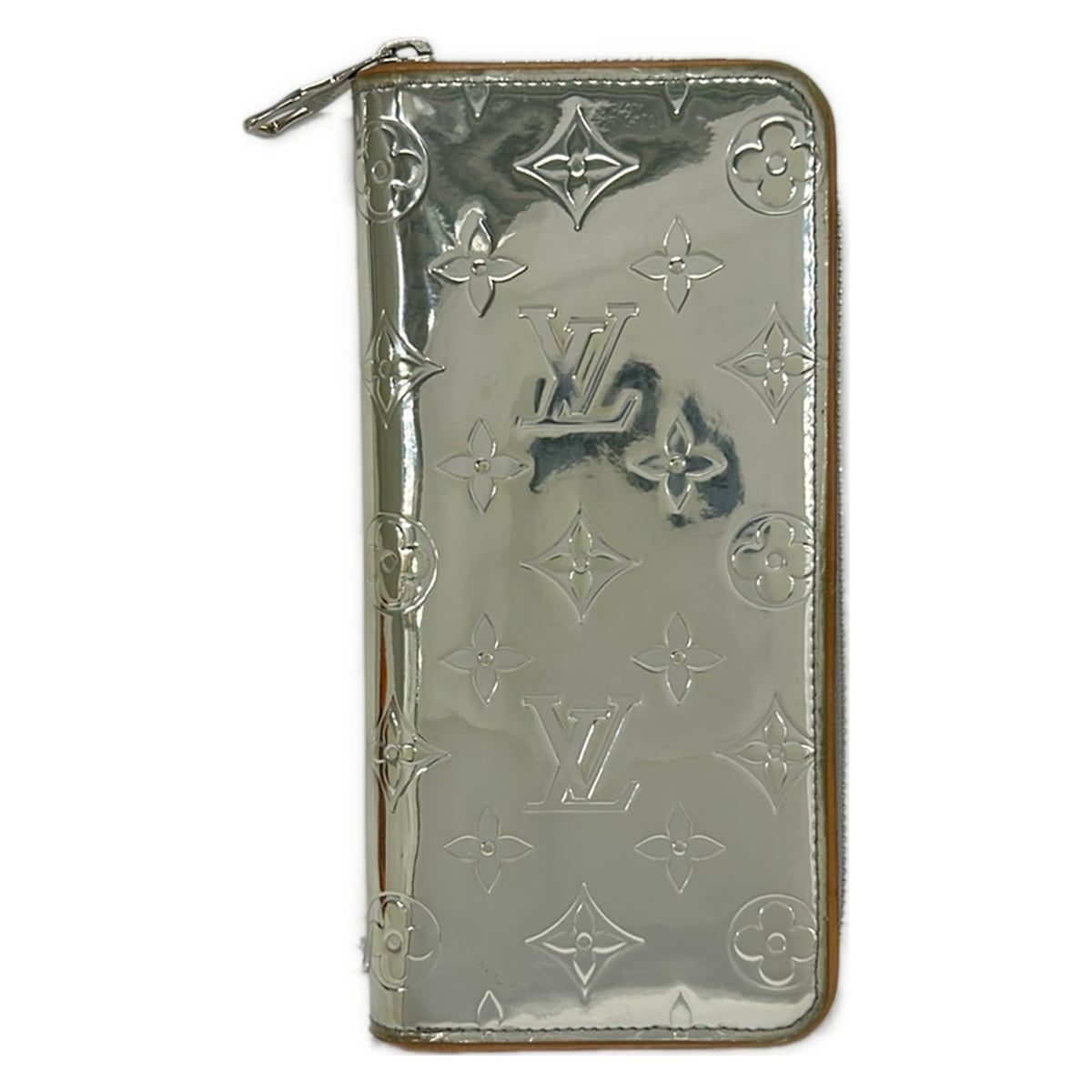 Louis Vuitton Wallet Monogram Miloire Zippy Vertical Silver Initial