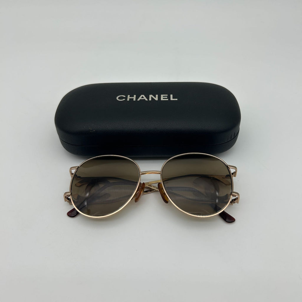Chanel Sunglasses CC Logo Round Frame Eyewear