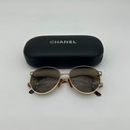 Chanel Sunglasses CC Logo Round Frame Eyewear