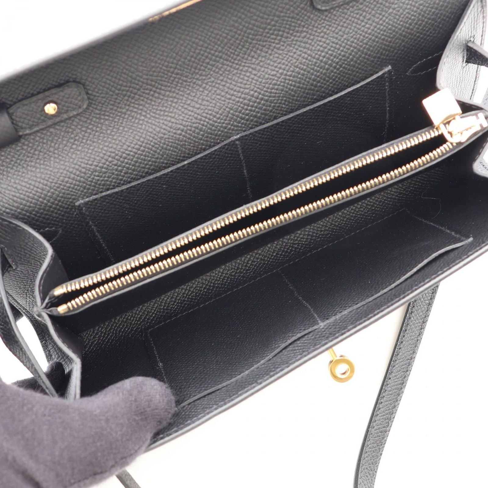 Hermes Shoulder Bag Kelly Tougo Black — view 3