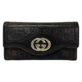 Gucci Wallet Ski Guccissima Line Dark Brown Leather
