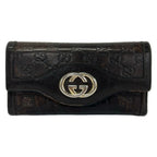Gucci Wallet Ski Guccissima Line Dark Brown Leather