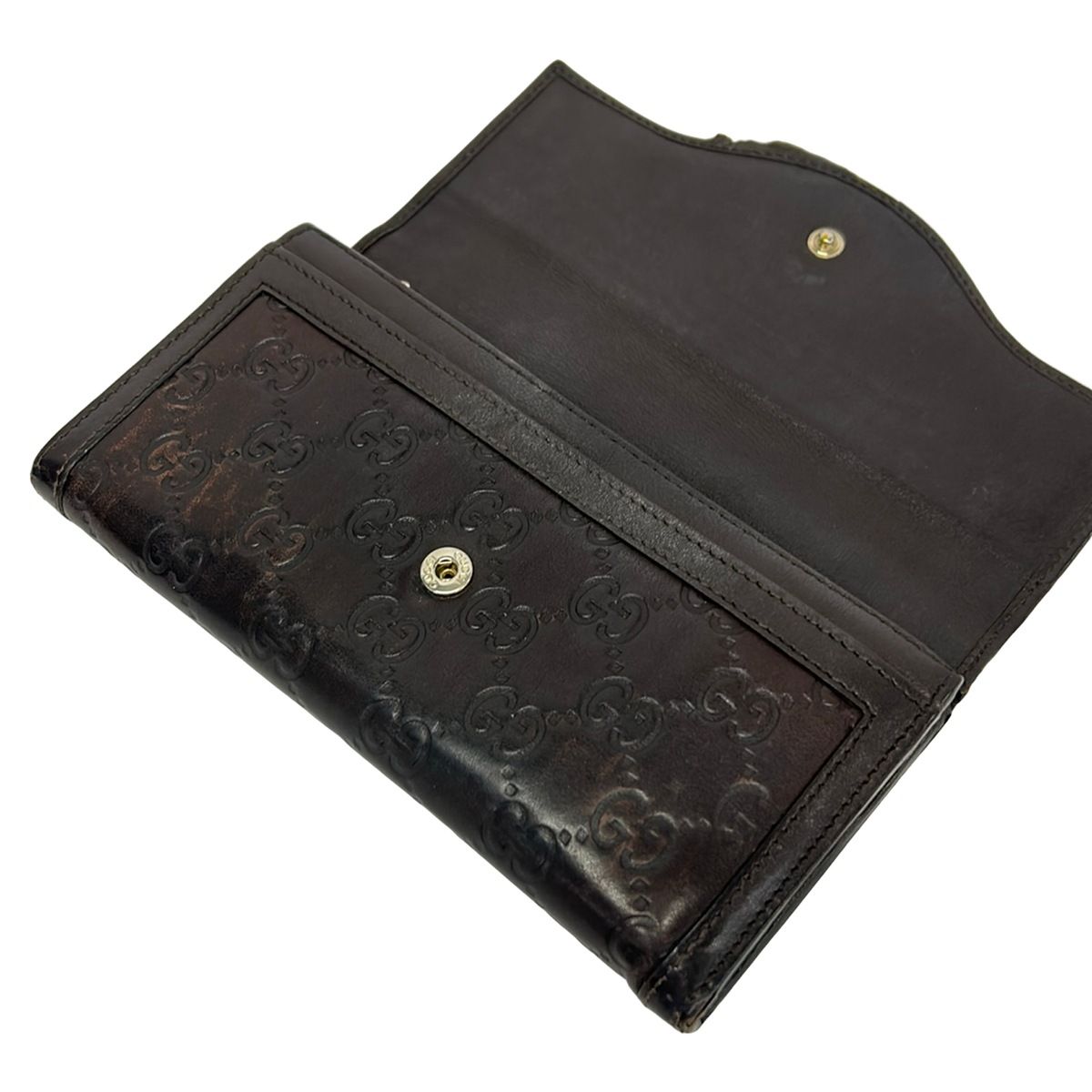 Gucci Wallet Ski Guccissima Line Dark Brown Leather — view 3