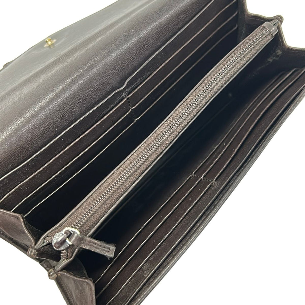 Gucci Wallet Ski Guccissima Line Dark Brown Leather — view 4