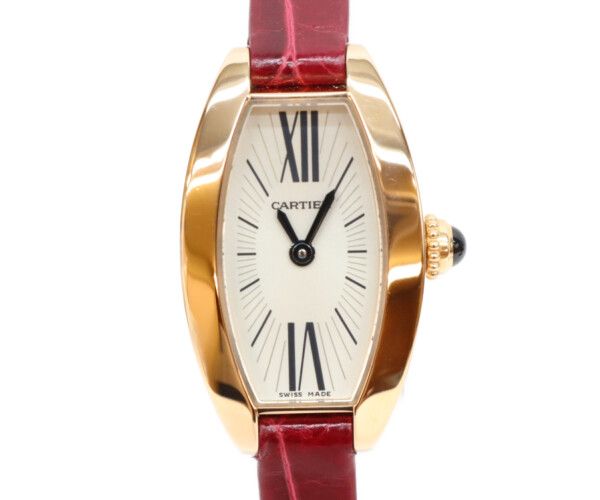 Cartier Lanier Mini Tonneau 18k PG Quartz Watch