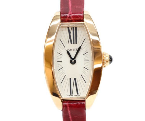 Cartier Lanier Mini Tonneau 18k PG Quartz Watch