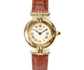 Cartier Must Colise Vermeil SM Ivory Roman Dial Quartz Leather
