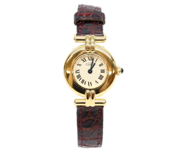 Cartier Must Colise Vermeil SM Ivory Roman Dial Quartz Leather — view 2